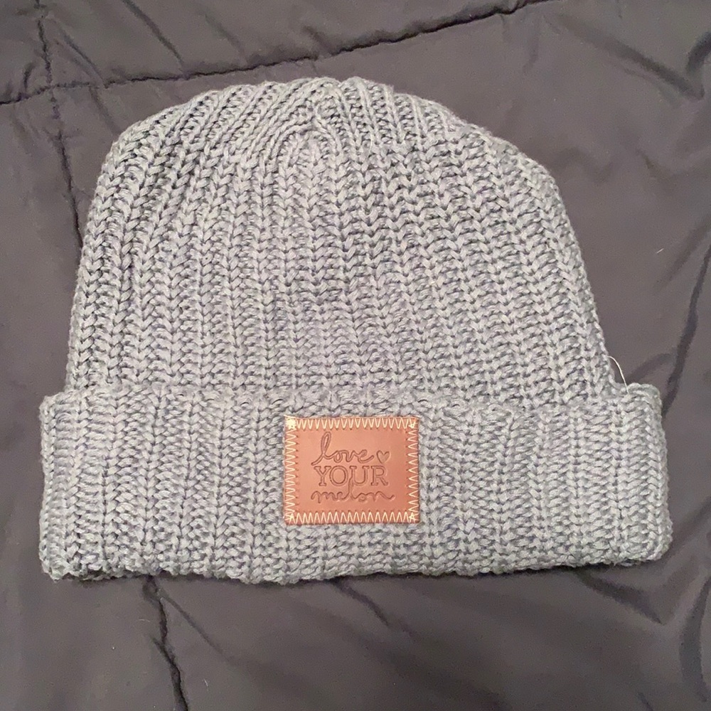 Blue love your melon beanie
